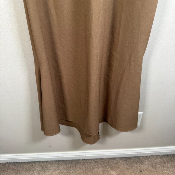 Tiziano Zorzan Shirt Dress Size IT 46 US 10 Brown Midi Classic Sleeveless Collar - Picture 8 of 12